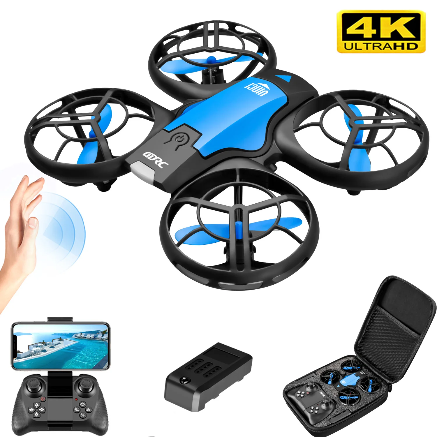 Rc Helicopter Case - โดรน V8 รุ่นใหม่ขนาดเล็ก 4K ระดับมืออาชีพ กล้อง