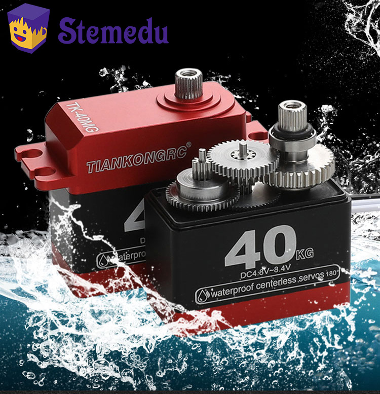 Rc Helicopter Servo - มอเตอร์แบบไม่มีแกนควบคุมแรงดันสูงดิจิทัล40กก. กันน้ำสำหรับ1/8 1/10รถบังคับวิทยุเรือบรรทุกเฮลิคอปเตอร์โดรน