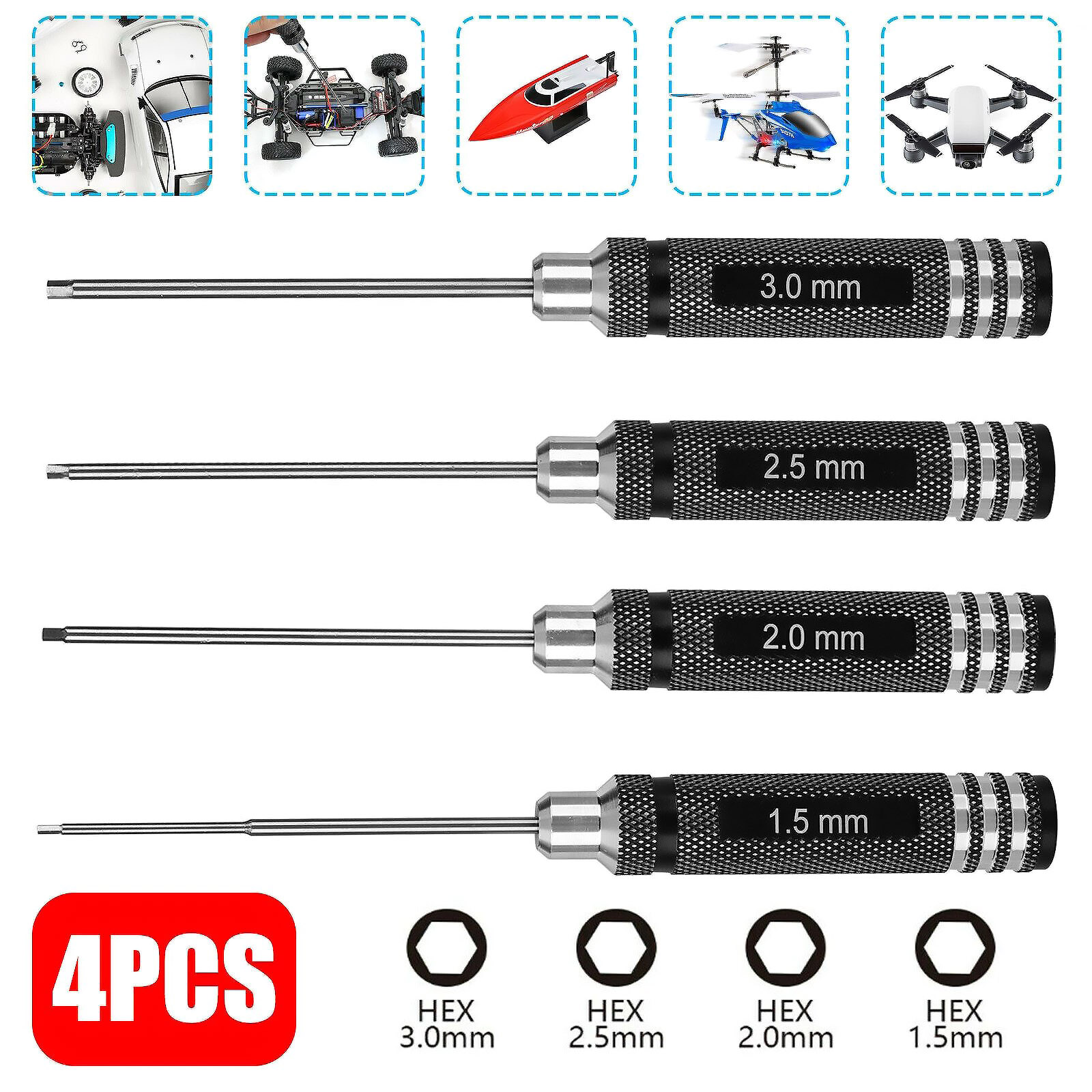 ชุดไขควงหกเหลี่ยมสำหรับงานซ่อม - Rc Helicopter Tool Kit บทวิจารณ์และราคา